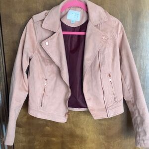 Women's Pink Suede Jacket NWOT